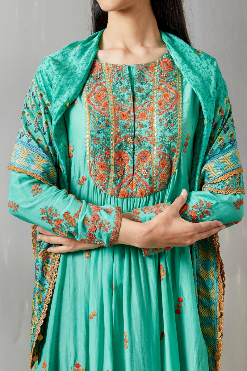 Debyani Firoja Kurta with Fershi and Dupatta
