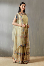 Pale Yellow Sharara Set by A Debyani